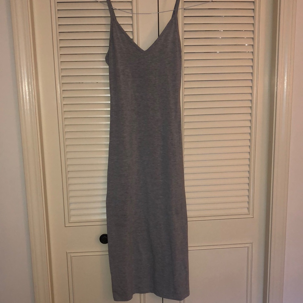 Gray maxi dress